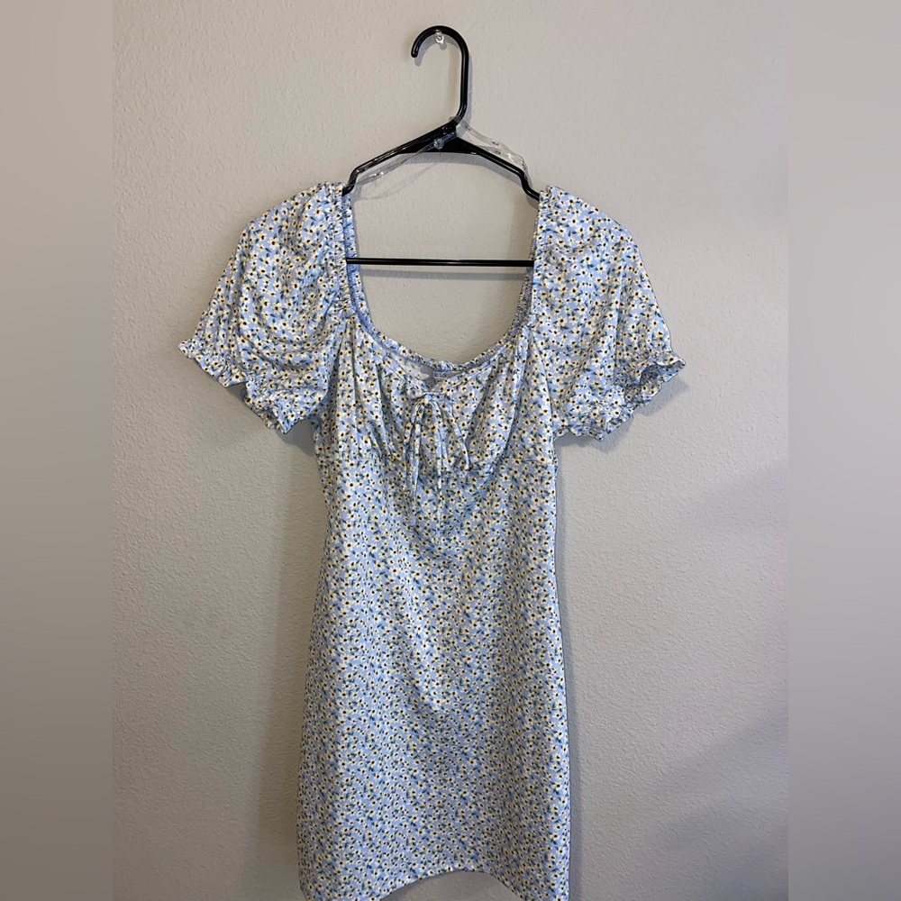 IRIS Floral Light Blue Dress